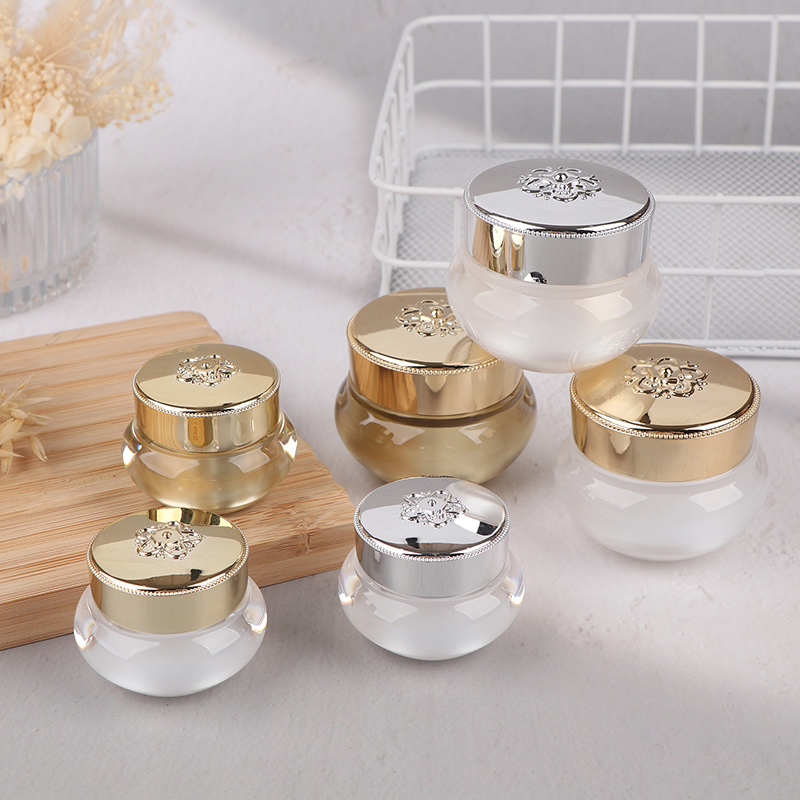 Luxury Skincare Packaging - アクリル製空トラベルクリームジャー 5/10/20g 詰め替えボトル 化粧品容器 ライトラグジュアリー スキンケアツール