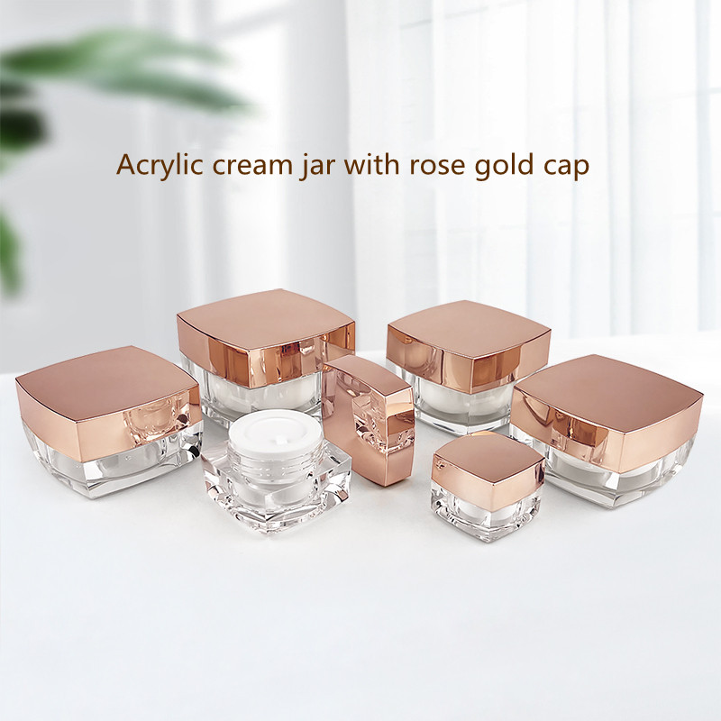 Luxury Skincare Packaging - 空のアクリルクリームボトル,5〜50g,化粧品容器,クリエイティブなトラベルコンテナ,詰め替え可能なボトル,10/20個