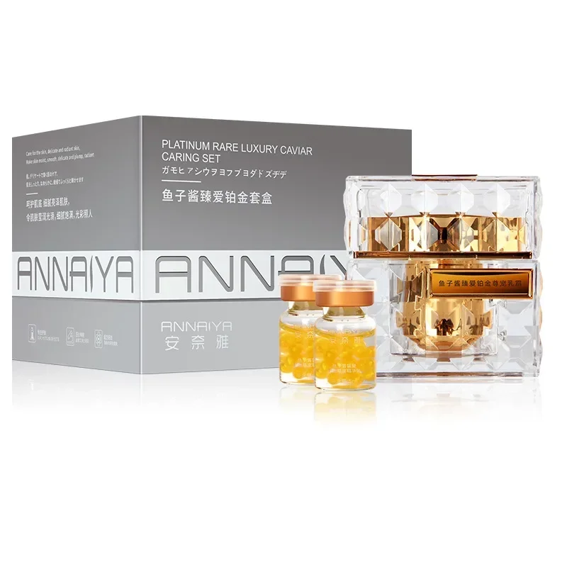 Luxury Skin Care - プラチナレア高級キャビアケアセット アンチエイジング修復フェイシャルクリーム しわ防止 保湿 引き締め 栄養スキンケア