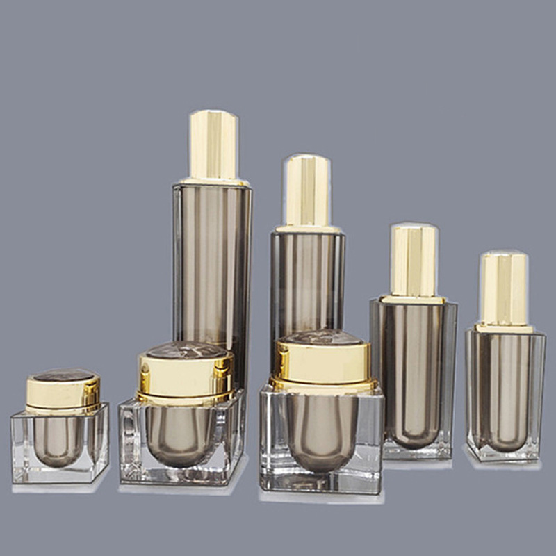 ゴールドアクリルクリームジャー,化粧品ボトル,ローション,高 - Luxury Skincare Packaging のレビューと価格