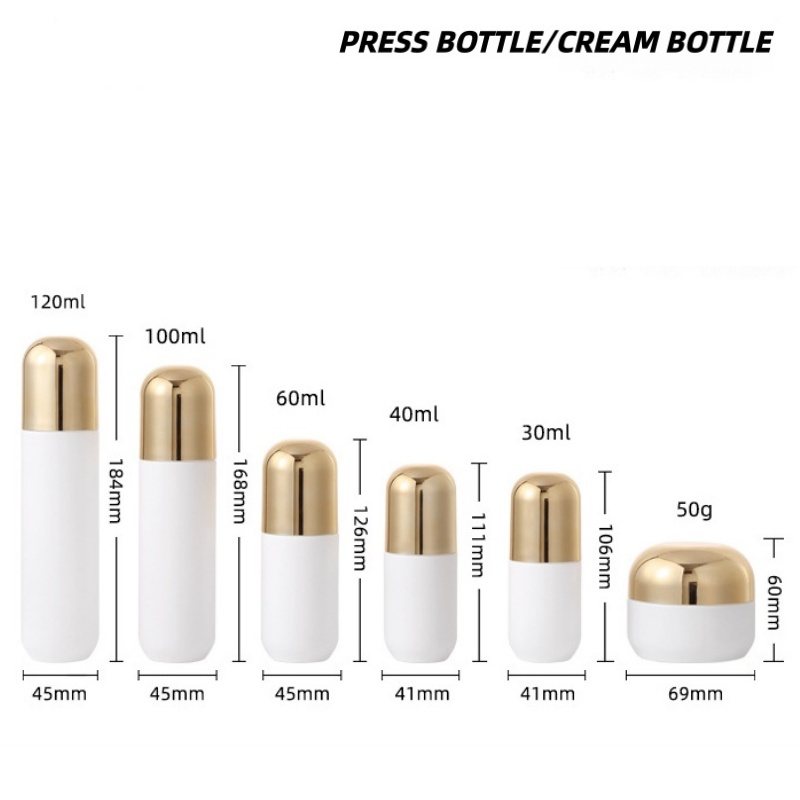 【ロゴカスタム】1個入り高級カプセル型丸型フロストホワイトガ - Luxury Skincare Packaging のレビューと価格
