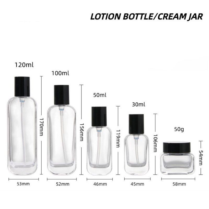 【ロゴカスタム】1個入り高級透明ガラススキンケアパッケージ5 - Luxury Skincare Packaging のレビューと価格