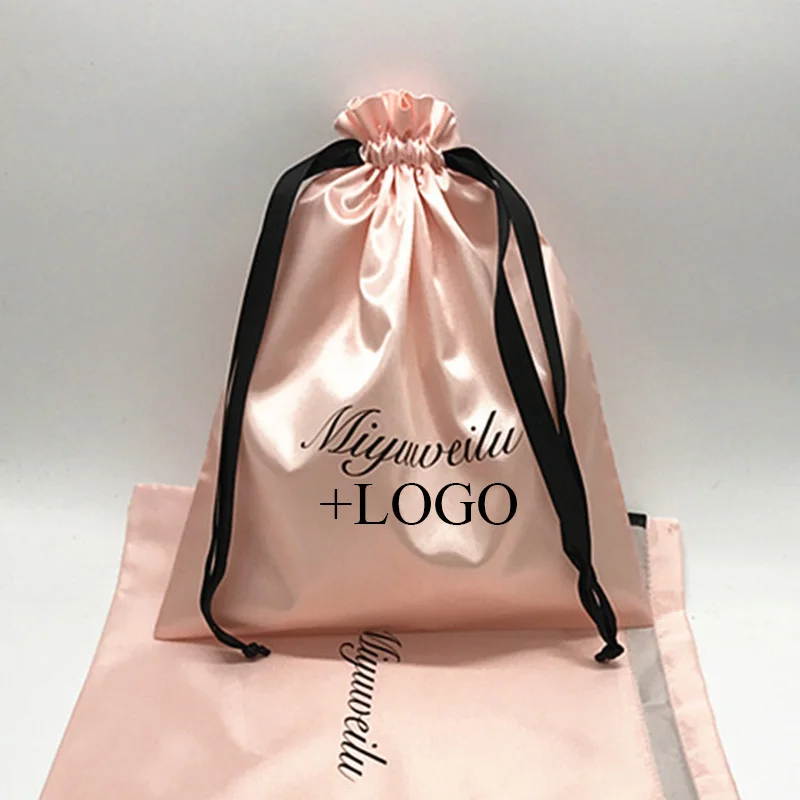 ロゴがプリントされたサテンの巾着袋,ジュエリーパッケージ用の - Luxury Skincare Packaging のレビューと価格
