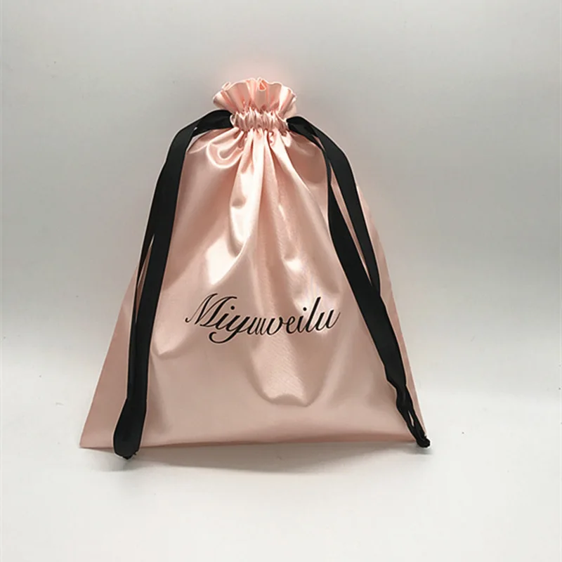 ロゴがプリントされたサテンの巾着袋,ジュエリーパッケージ用の - Luxury Skincare Packaging のレビューと価格