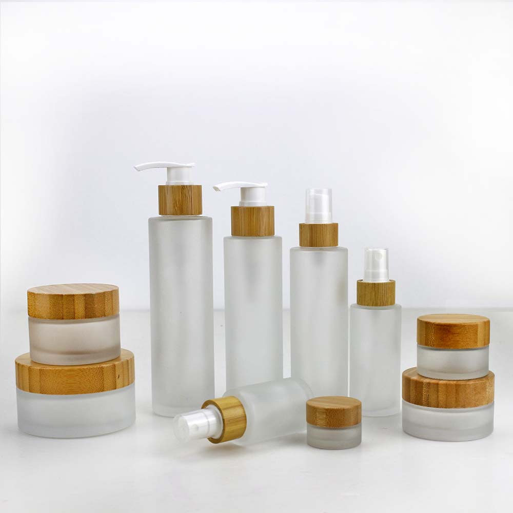 天然竹香水瓶すりガラス空のクリームローション瓶 30 ミリリ - Luxury Skincare Packaging のレビューと価格