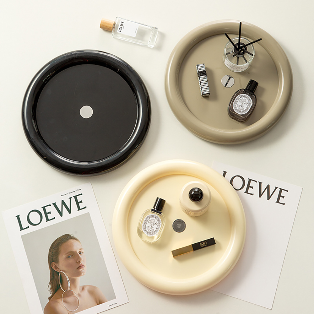 回転化粧品オーガナイザーライト高級香水スキンケアオーガナイザ - Luxury Skincare Tray のレビューと価格